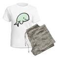 thumbnail image 5 of CafePress - Cute Baby Beluga Women's Light Pajamas - Women's Short Sleeve Print T-Shirt and Pants Light Cotton Pajama Set, 5 of 7