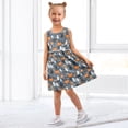 thumbnail image 7 of Girls Dress Retro Pumpkin Black Cat Sleeveless Dress for Girls Hem A-Line Casual Sundress, 7 of 7