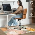thumbnail image 2 of Office Chair Mat for Hardwood & Tile Floor 36"x48",Pink Boho Cute Aesthetic Abstract Tropical Leaves Computer Rolling Chair Mat, 2 of 13