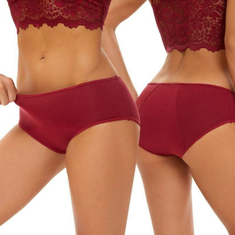 4 Pack Leak Proof Menstrual Period Panties Women Period Underwear  Physiological Pants Waterproof Briefs Plus Size 