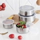 thumbnail image 3 of 5pcs Stainless Steel Mixing Bowl Set With Lid Home Kitchen Food Container Storage Mixing Bowl Vegetable Washing Bowl, 3 of 5