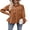 Caramel, variant on Michellecmm Women Corduroy Button up Shirt Long Sleeve Blouse Loose Work Tops
