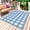SteelBlue, variant on Green Plaid Outdoor Rug 6x9 Ft - Reversible Patio Rug Outdoor Camping Rugs, Gradient Geometric Buffalo White Checkered Washable Indoor Outdoor Area Rugs, Non-Slip Outdoor Carpet Runner for Deck/Porch
