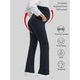 thumbnail image 7 of Beaisland Women's Plus Size Maternity Pants Stretchy Maternity Leggings Over The Belly Pregnancy Dress Work Pants with Pockets 3-Pack, 7 of 7