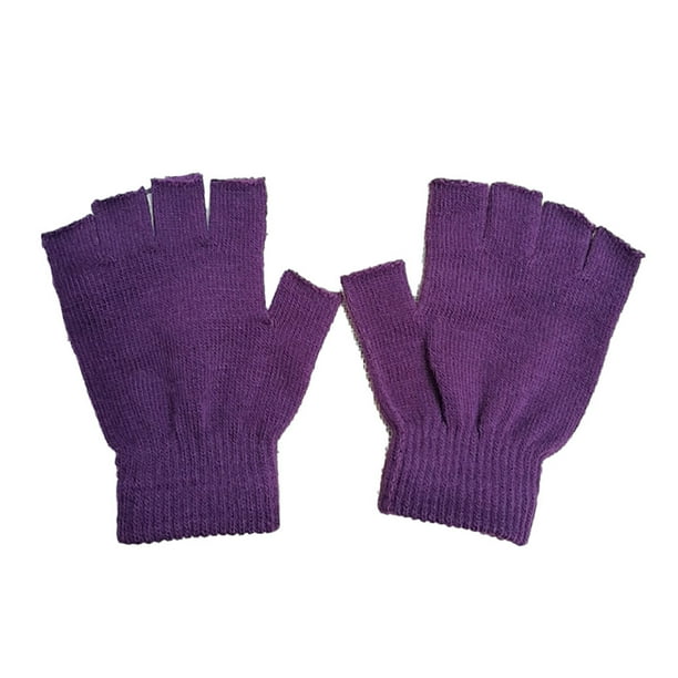 Minnieouse 1 par de guantes sin dedos tejido artesanal guante de medio dedo mujeres hombres cómodos cubiertas de manos calentador de manos para Type1 NO1