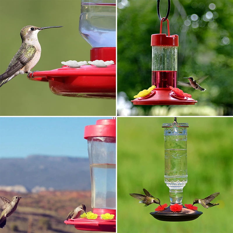 Hanging Bird Feeder with 8 Feeding Ports Ordenado Hummingbird Feeder Easy to Fill & Clean 16 oz Fluid Hummingbird Feeder for Outdoor Not Easy to Leak 