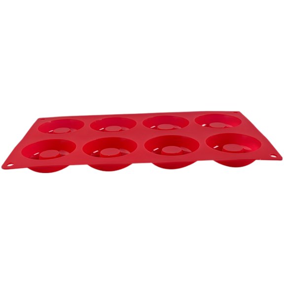 Silicone Donut Molds for Baking, 8-Cavity Non-Stick Silicone Donut Pan with Flexible Release, Long-lasting Baking Pans for Oven Use to Make Cake, Cookies, Jelly, and Pudding, Heat Resistant, Red