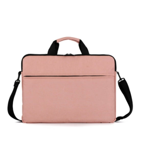 GJX Laptop Bag 15 6 Inch Waterproof Computer Bag for Men Women Shockproof Protective Travel Computer Case with Trolley Belt Pink