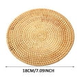 thumbnail image 2 of 4 Piece Rattan Trivet Set Insulated Hot Pads Durable Heat Mats For Kitchen Countertop Dining Table, 2 of 5