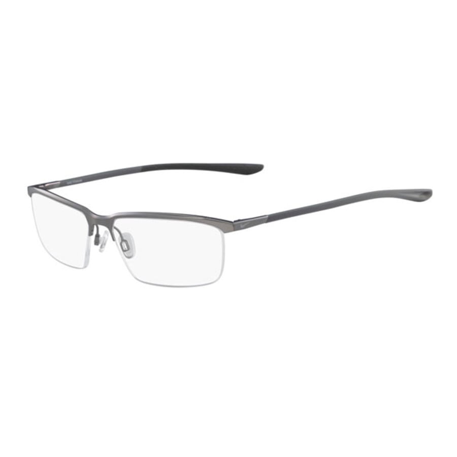 Nike Unisex Gunmetal Square Eyeglass Frames NIKE607107159