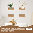 thumbnail image 3 of Lzvxtym 4 Pcs Wood Floating Shelves Small Wall Shelves Wall Mounted Floating Wall Shelves Decorative Wall Storage Shelves 12.5x12.5x5cm for Bedroom Living Room Bathroom, 3 of 11