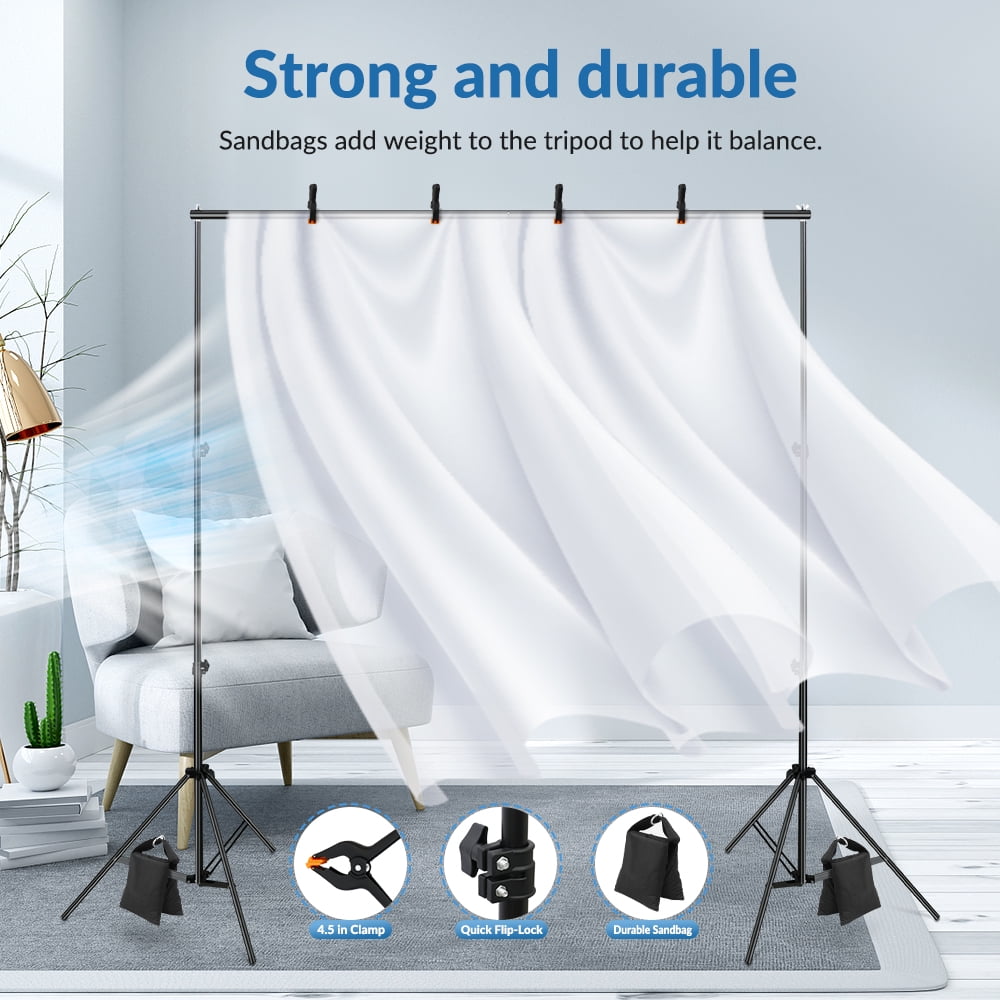 Fotohintergrund Ständer 10x8FT - Teleskop Verstell Produktbild-Vorschau 4