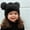 Black, variant on workcargo Girls' Black Winter Beanie - Soft Knit Cotton Hat with Pom-Poms, Ribbed Design, Warm for Cold Weather/Outdoor/School, One Size Fits Most,Size Free Size