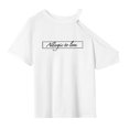 thumbnail image 3 of Camiseta para mujer, camisa con cuello redondo, ropa informal, camiseta básica para mujer, para acampar, uso diario, desplazamientos M, 3 of 8