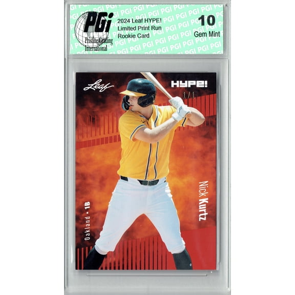 PGI 10 Nick Kurtz 2024 Leaf HYPE! #149 Red Blank Back 1 of 1 Rookie Card