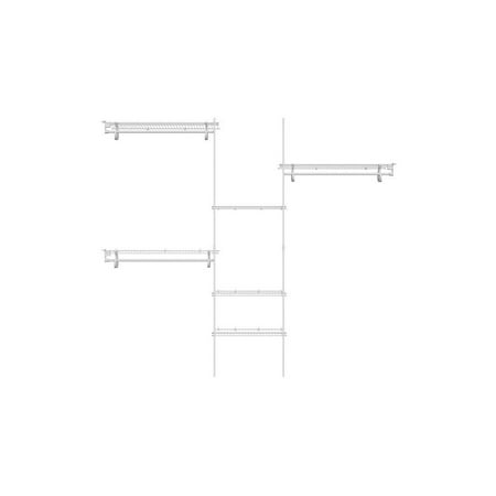ClosetMaid 563600 White Superslide 5 To 8 Foot Wide Closet System Kit