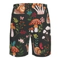 thumbnail image 6 of Kll Mushroom With Snails Men'S Casual Summer Beach Shorts Hawaiian Shorts With Pockets-3x-Large, 6 of 9