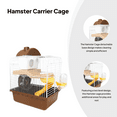 thumbnail image 4 of oshhni Small Animal Carrier Cage Hamster Cage for Dwarf Hamster Guinea Pig Hedgehog brown, 4 of 8