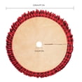 thumbnail image 3 of Nkmbld Large Christmas Tree Collar, Classic Red and Black Plaid Christmas Tree Skirt, Vintage Style Christmas Tree Base Cover, Beige, 3 of 7