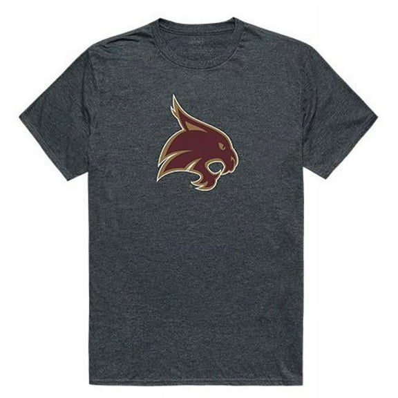Texas State University Cinder Tee for Men, Heather Charcoal - Large