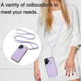 thumbnail image 2 of Allytechgroup PU Leather Phone Case for Apple iPhone 16e, Crossbody Shoulder StrapShockproof Wallet Case with Card Holder, Crossbody Shoulder Strap, Stand Feature & Magnetic Closure,Purple, 2 of 7