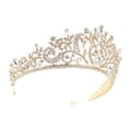 thumbnail image 2 of MasteelfCA Robe de Mariée en Alliage Style Baroque Couronne Tiara Brillante pour Mariée, 2 of 7