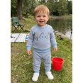 thumbnail image 5 of RUINIXCW Boy Fall Waffled Outfits Stripe Long Sleeve Sweatshirts Joggers Pants, 5 of 7