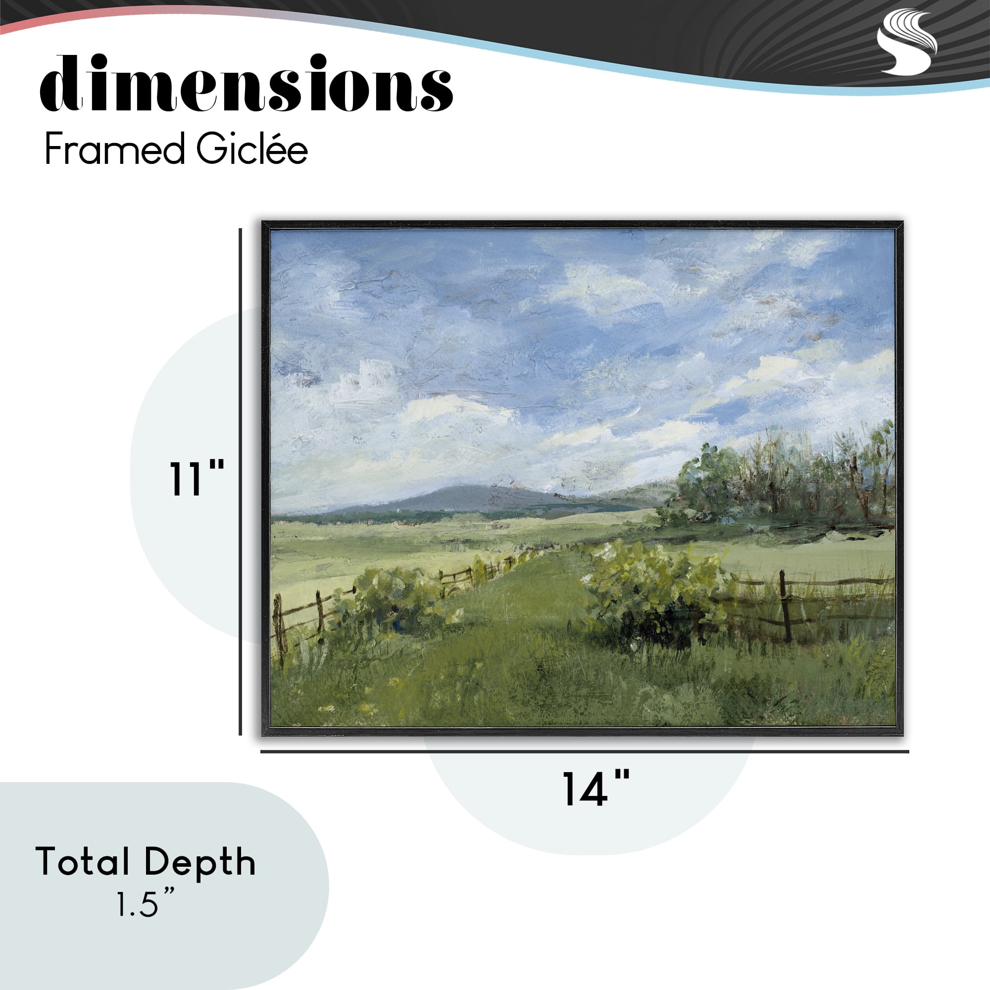 Stupell Industries Thank You Nature Landscape Black Framed Giclee Art, design by Lanie Loreth