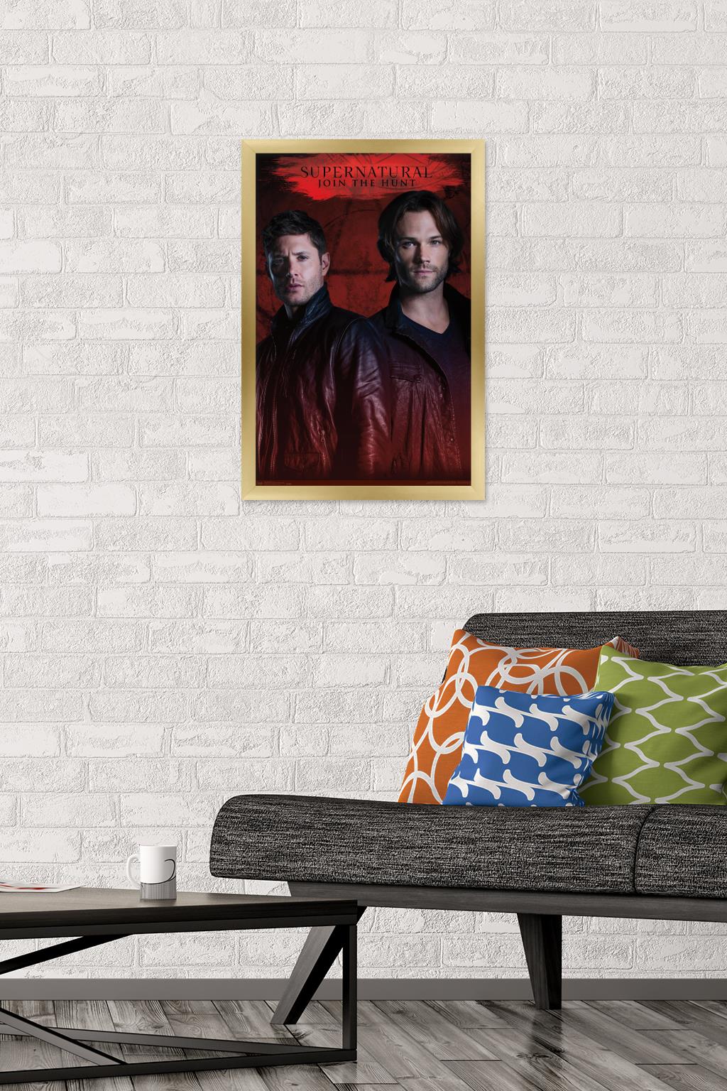 Supernatural - Red Wall Poster, 14.725" x 22.375", Framed