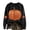 Black, variant on Halloween Sweatshirts for Women Long Sleeve Crew Neck Pumpkin Print Tops Fall Casual Womens Sweatshirt