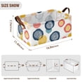 thumbnail image 3 of Collapsible Storage Bins Fabric Shelf Baskets with Handles Closet Organizer Abstract Circle and Dots 16.9x11.4x7.7, 3 of 8