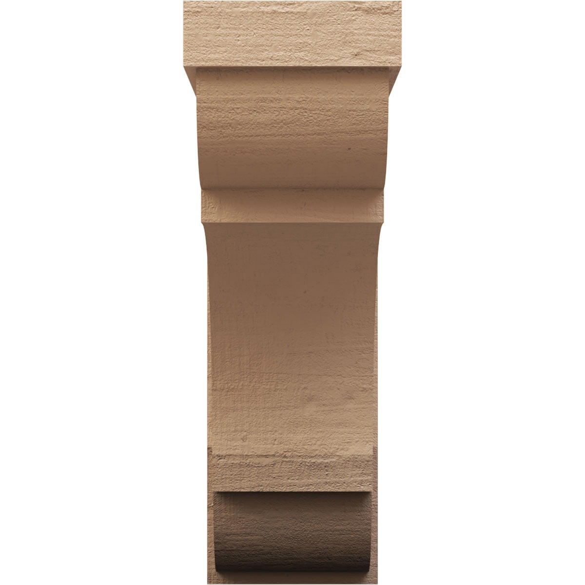 9"W x 18"D x 27"H Classic Bryant Rough Cedar Woodgrain TimberThane Corbel, Primed Tan