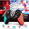 thumbnail image 2 of Wireless Pro Controller Compatible with Switch/Switch Lite/Switch OLED - Premium Joypad for Video Games (Blue/Red), 2 of 4