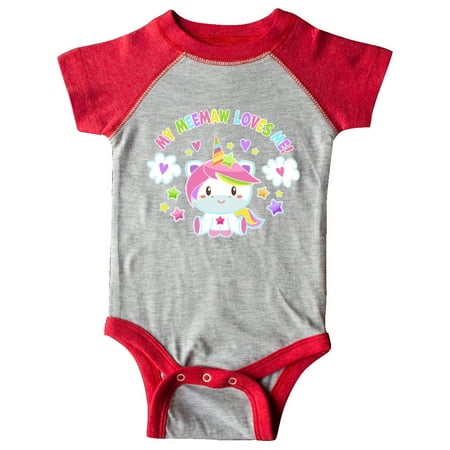 

Inktastic My Meemaw Loves Me with Cute Rainbow Unicorn Gift Baby Boy or Baby Girl Bodysuit