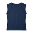 thumbnail image 7 of ITSAME Womens Ribbed Tank Tops Crewneck Sleeveless Shirts Summer Stretchy Casual Tops Navy Size S, 7 of 7