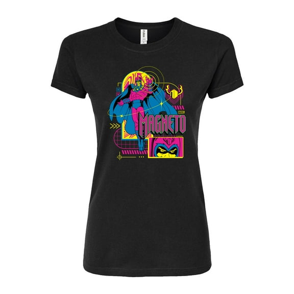 Marvel X-Men - Magneto Vaporwave - Juniors Fitted Graphic T-Shirt