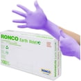 thumbnail image 1 of Biodegradable Nitrile Gloves, Medium Size, 100 Pack, Disposable, Eco-Friendly, Compostable by Ronco Earth, Latex & Powder Free, 3.5 Mil (Violet Colour) M, 1 of 7