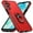 Red, variant on For Samsung Galaxy S25 Fan Edition /Galaxy S25 FE Hybrid Rugged Tough 2in1 Drop-Proof Protection Military Grade Armor with Metal Ring Stand Cover, XPM Protector [Teal Pink]