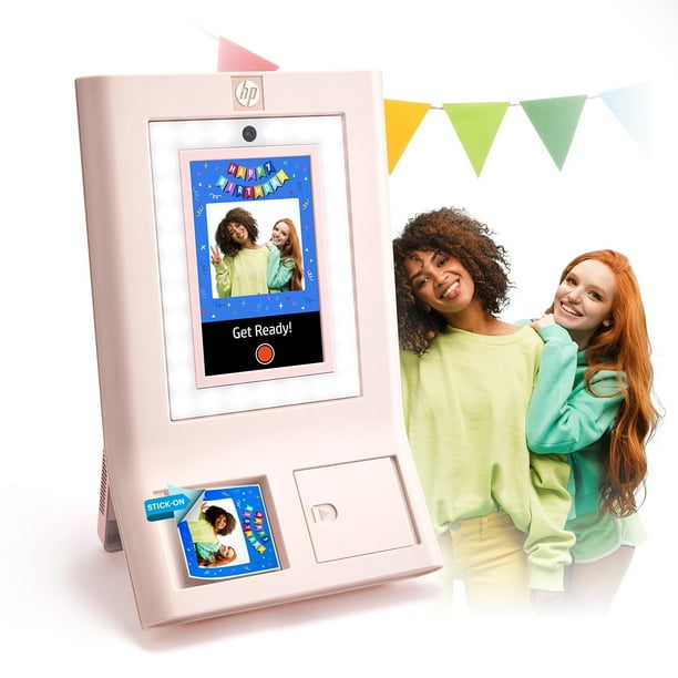 Máquina Photo Booth HP Sprocket Instant Color Impresora rosa