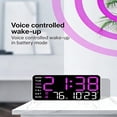 thumbnail image 3 of Multifunctional Decorative LED Digital Wall Clock, Large Digital Wall Mount Clock, Modern LED Digital Wall Clocks with Indoor Temp, Date, Time, Alarm, Brightness Adjustable, for Home Office (1PCS*C), 3 of 7
