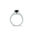 thumbnail image 3 of 10kt White Gold Round Black Color Enhanced Diamond Solitaire Bridal Wedding Ring 2 Cttw, 3 of 4