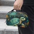 thumbnail image 2 of Turtle USB Organizer Charger Pouch Charger Organizer Travel Case Small Box Organizer Storage Container Waterproof Oxford Cloth Electronics Accessories Storage Case 5.9x9.44x3.14 in, 2 of 6