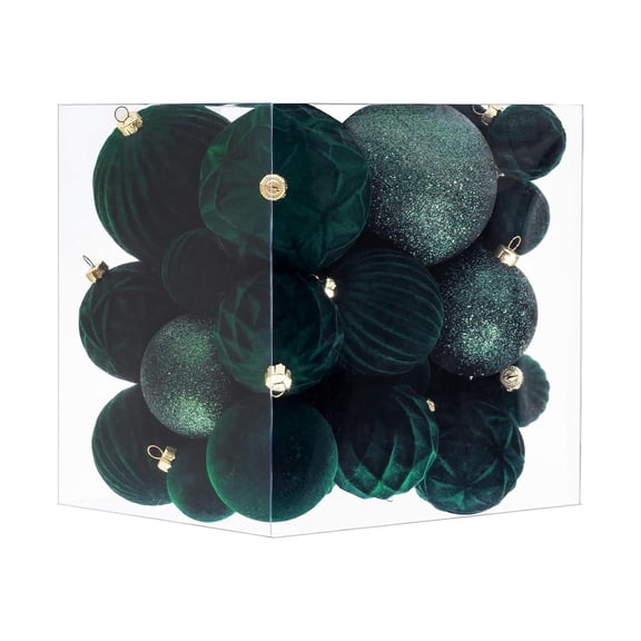 36PC Christmas Tree Ornaments Shatterproof Ball Set, Hanging Decorations for Xmas Winter Holiday, Durable Balls for Tree and Home Decor