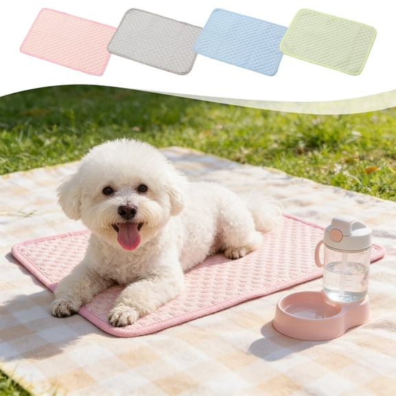 Dmlowu Dog Bed Medium Size Dog, Summer Washable Dog Cooling Mat, Portable Cat Dog Sleeping Pad for Crate Sofa Floor Hot Weather Relief, 2 Sizes