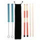 thumbnail image 2 of Juego de cepillos para baquetas, alambre de metal retráctil Jazz, varilla de bambú 5A, bolsa de felpa con palo de 19 vigas (azul), 2 of 8