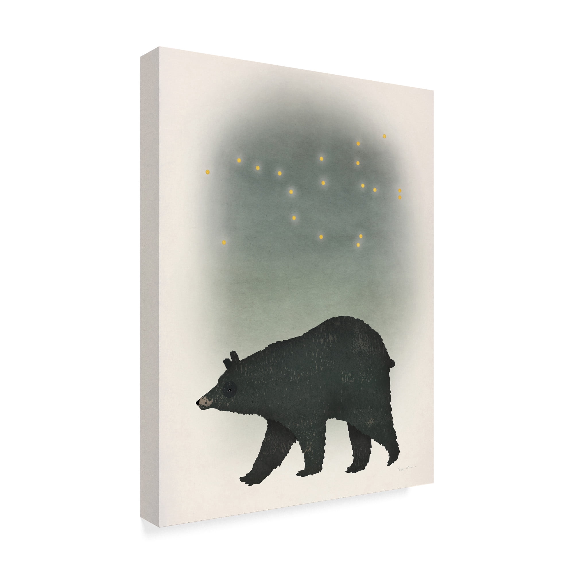 Trademark Fine Art 'Ursa Major Black Bear' Canvas Art by Ryan Fowler