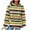 Yellow, variant on CFLVAEK Waffle Knit Hoodies for Women Fashion Striped Graphic Hoodie Loose Long Sleeve Hooded Pullovers Drawstring Fall Sweatshirts with Pockets Red S