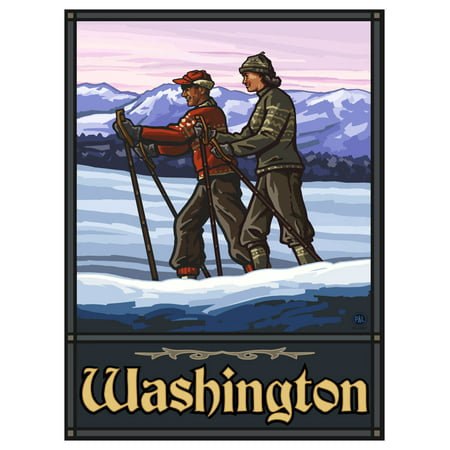 Washington Cross Country Skiers Travel Art Print Poster by Paul A. Lanquist (9
