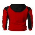 thumbnail image 3 of Men‘s Hoodie Pullover Jacket  Contrt Color Long Sleeve Zipper Closure Sweatshirt Loose Drawstring Coat, 3 of 4
