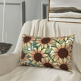 thumbnail image 2 of LNWH Rectangle Pillow Cover, Tropical Flower Sunflower Cushion Covers Pillowcase for Couch Bedroom Sofa, 16"x24", 2 of 7